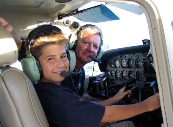 Young Eagle in right seat