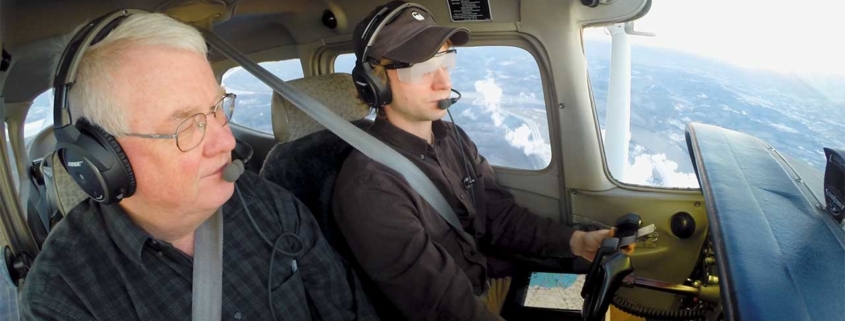 Safety pilot monitoring while pilot flied wearing a view limiting device.